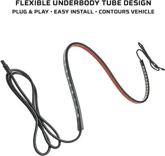 Alt view image 7 of 7 - LEDGlow 6pc Blue Flexible Truck Slimline LED Underbody Underglow Accent Neon Lighting Kit - 4 Unique Patterns - Water Resistant, Low Profile Tubes - Includes Control Box & Remote