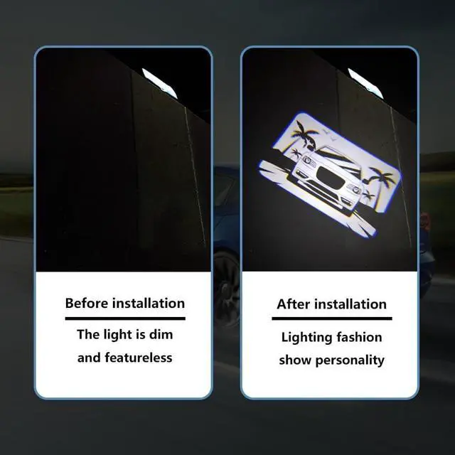 Alt view image 2 of 4 - uuakarin 2PCS Car Door Logo Projector Lights Compatible with 300 300C 300S 2005- Present LED Ghost Shadow Light Laser Puddle Lamp Accessories (Miami)