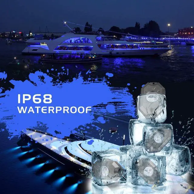 Alt view image 6 of 7 - RGB LED Rock Light Kit, Auto Power Plus Neon Led Lights Waterproof Bluetooth Strobe Lights Underglow RGB led Lights for Truck SUV ATV Boat Motorcycle Off Road Car - 8 Pods