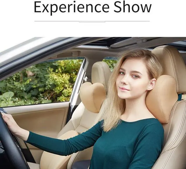 Alt view image 7 of 7 - Car Neck Pillow - Memory Foam Cervical Relief Cushion, Headrest Support for Pain, Black