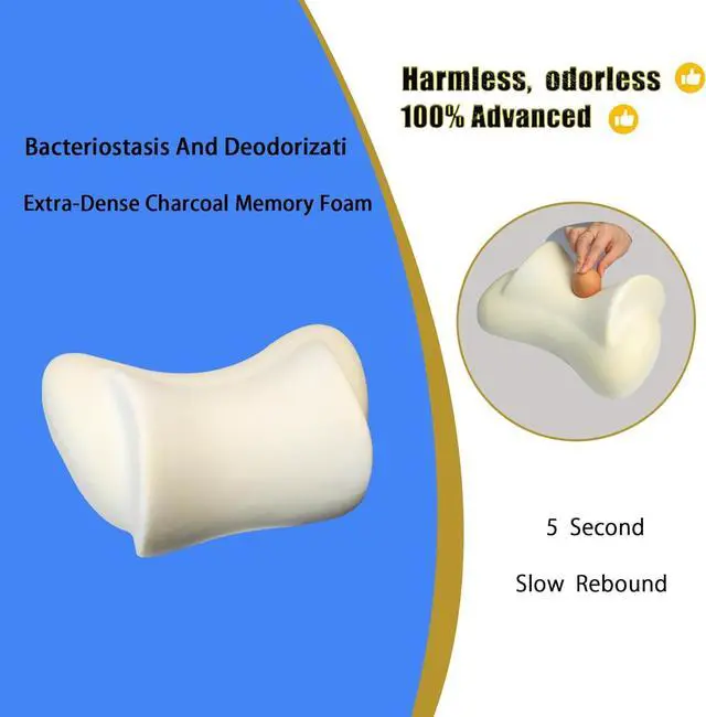 Alt view image 2 of 6 - Car Neck Pillow for Driving Gaming Chair Neck Pillow with Adjustable Strap and Removable Cover, Memory Foam Headrest Pillow for Chairs, Ergonomic Design, 2 Pack