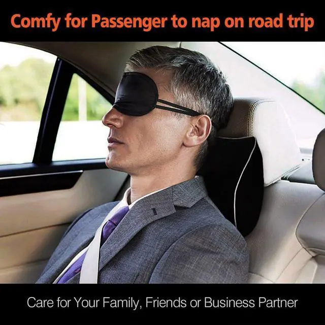 Alt view image 6 of 6 - Car Neck Support Pillow for Neck Pain Relief When Driving,Headrest Pillow for Car Seat with Soft Memory Foam  Black