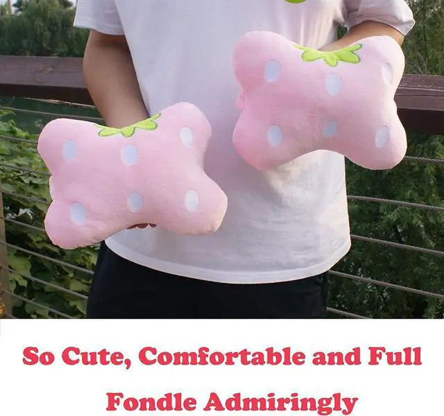 Alt view image 5 of 7 - Sexysamba Car Headrest Pillow,Cartoon Neck Pillow for Car,Comfortable Soft Seat Pillow for Driving,Head Rest Cushion,Cute Neck Pillow for Travelling and Home 2Pcs (Pink)