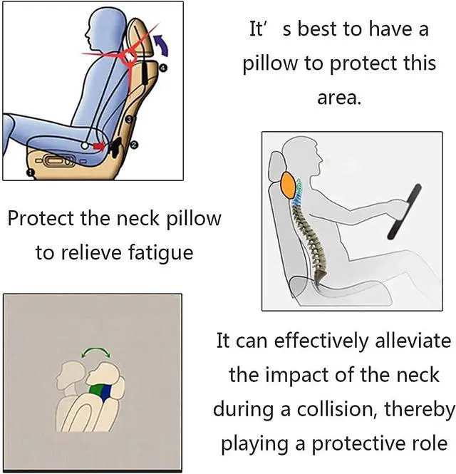 Alt view image 7 of 7 - Sexysamba Car Headrest Pillow,Cartoon Neck Pillow for Car,Comfortable Soft Seat Pillow for Driving,Head Rest Cushion,Cute Neck Pillow for Travelling and Home 2Pcs (Pink)