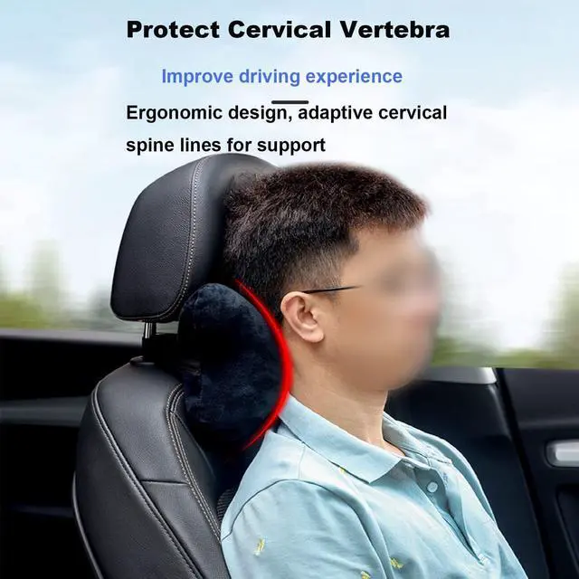 Alt view image 2 of 7 - Car Headrest Pillow (2 Pieces),Car Memory Foam Neck Pillow, Neck Support Pillow for Car Seat for Car, Travel, Home & Office,Relieve Fatigue, Comfort & Breathability