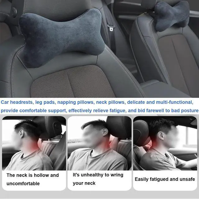 Alt view image 6 of 7 - Car Headrest Pillow (2 Pieces),Car Memory Foam Neck Pillow, Neck Support Pillow for Car Seat for Car, Travel, Home & Office,Relieve Fatigue, Comfort & Breathability