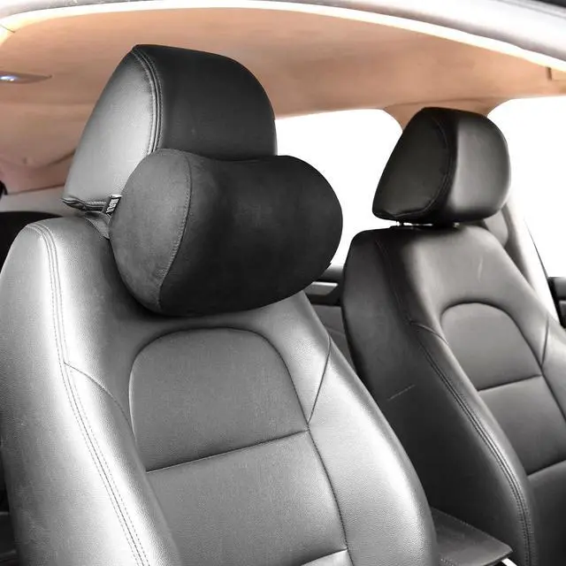 Alt view image 4 of 6 - Car Neck Pillow for Driving - Ultra-Soft C-Shaped Neck Pillow for Car, Cloud-Like Comfort & Neck Support for Car Seat, Perfect for Long Drives & Road Trips (Black)