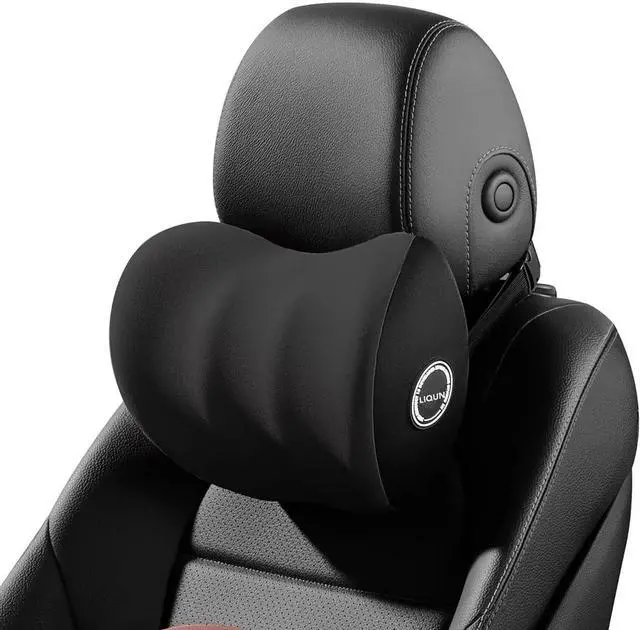 Main image of LIQUN Memory Foam Car Neck Pillow, Neck Support Pillow, Neck Support Pad Pain Relief, Adjustable Belt and Breathable Detachable, Suitable for Most Car Pillows Black