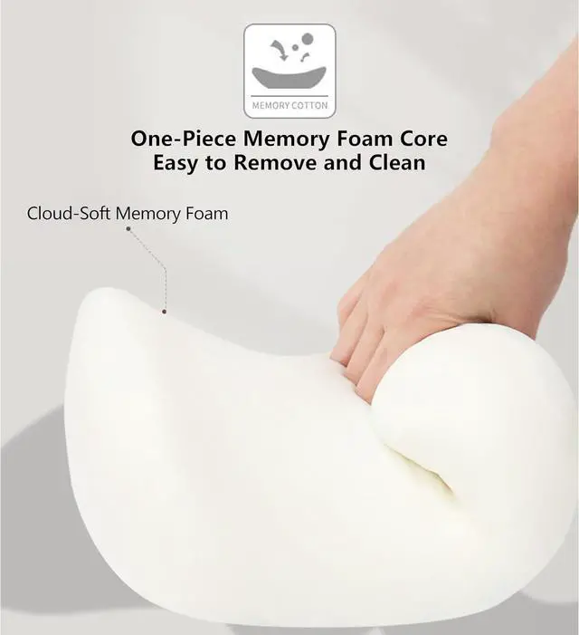 Alt view image 5 of 6 - Car Headrest Pillow 2PCS Bear or Bunny Car Seat Neck Pillow Car Decor Memory Foam Neck Support Cushions for Comfortable Driving, Easy Install & Washable (Pink)