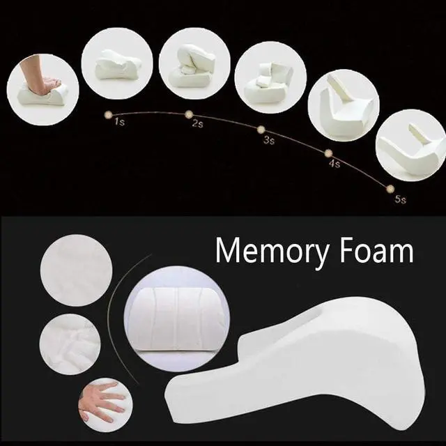 Alt view image 5 of 6 - Car Seat Neck Support Pillow,PU Soft Leather + Memory Foam,Head Support Pillow Cushion Pad for Driving Headrest Relax,with Adjustable Strap