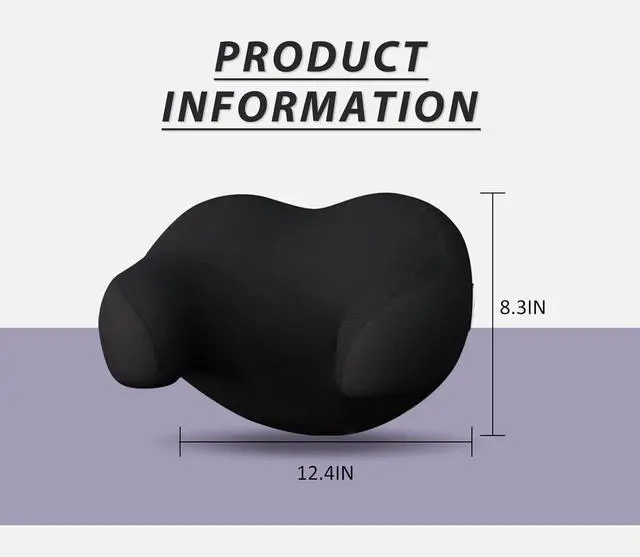 Alt view image 3 of 7 - SPRFUFLY U-Shaped Car Headrest Pillow for Sleeping, 100% Memory Foam Car Pillow with Breathable Removable Cover, Ergonomic Design - Ideal Car Companion for Naps & Neck Pain Relief (Black, 1PC)