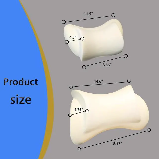 Alt view image 3 of 6 - Lumbar Support Pillow for Car,Car Neck Pillow Kit for Car with Adjustable Strap,Car Headrest Pillow Ergonomic Design for Comfort