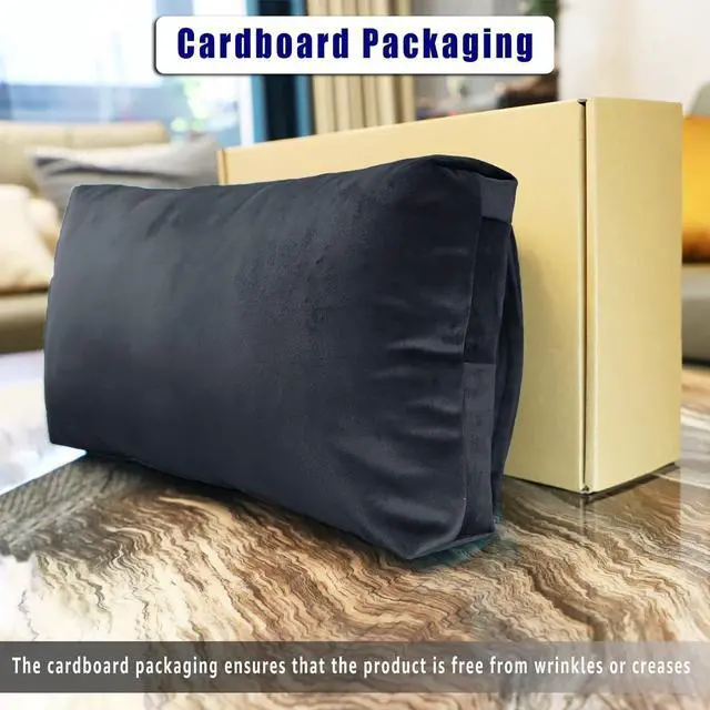 Alt view image 2 of 6 - Headrest Pillow with Pearl Cotton Filling - Non-Slip Headrest Cushion for Recliners, Sofas and Loveseats (Black)