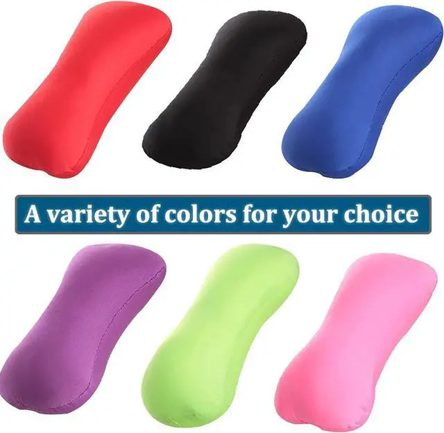 Alt view image 6 of 6 - 2 Pack Microbead Neck Pillow Squishy, Bone Headrest Pillow Neck & Cervical Support Bolster Cushion Comfortable Soft Universal Tube Pillow for Home Sofa Bed Travel Car Sleeping (Black + Purple)