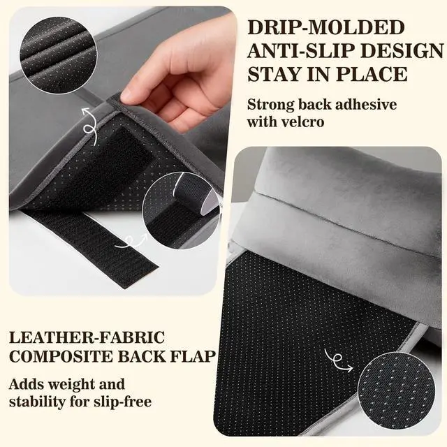 Alt view image 5 of 7 - Recliner Headrest Pillow, Adjustable Neck & Head Support Pillow, Soft Velvet Non-Slip Headrest for Recliner, Couch, Chair, Sofa