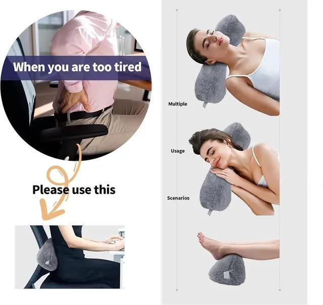 Alt view image 4 of 7 - Grey Recliner Headrest Pillow, Head Pillow for Recliner Chair, Head Pillow for Sofa, Recliner Neck Pillows, Recliner Neck Pillow, Bone Neck Pillow, Couch Neck Pillow