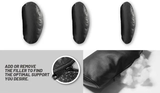 Alt view image 5 of 7 - BOWERBIRD Leather Recliner Head Pillow -Head and Neck Pillow-Headrest Cushion for Neck Pain Relief and Cervical Support