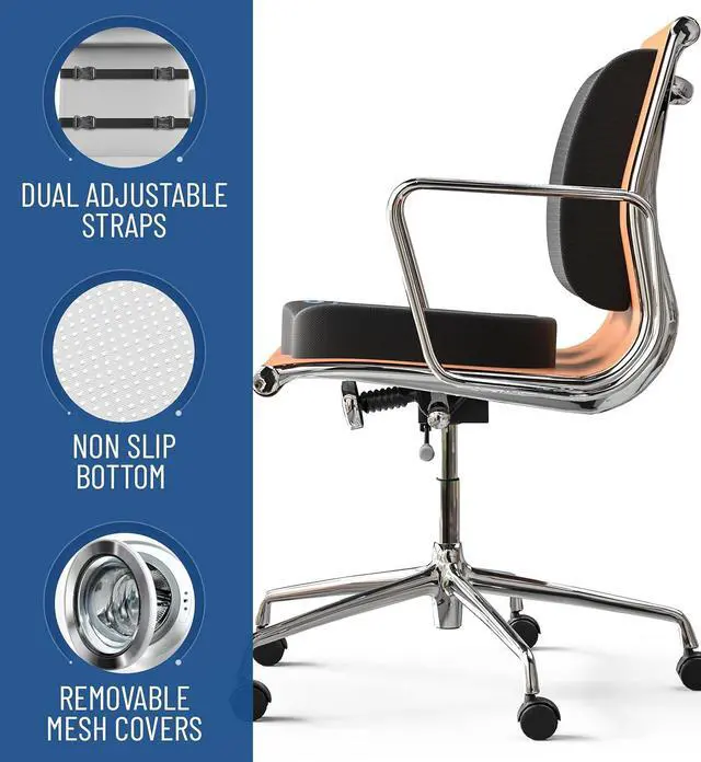 Alt view image 7 of 7 - Everlasting Comfort Doctor Recommended Memory Foam Seat Cushion for Office Chairs & Car Seat - Ergonomic Office Desk Accessories for Tailbone Pain Relief, Sciatica & Lumbar Support