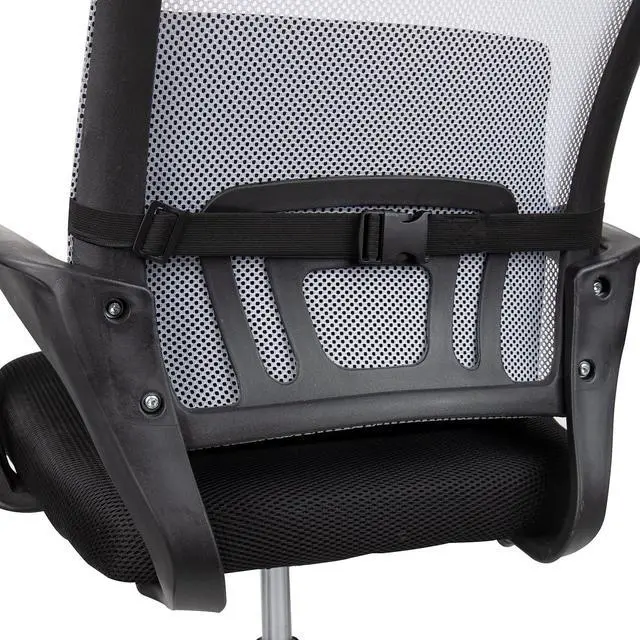 Alt view image 5 of 7 - Mind Reader Lumbar Support Cushion with Air-Cloud Memory Foam, Ergonomic Lower Back Pillow for Office Chair and Car Seat, Black