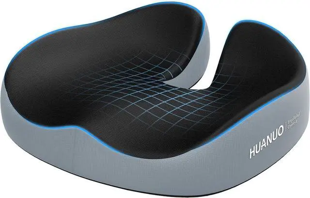 Main image of HUANUO Seat Cushion for Office Chairs, Extra Large Desk Chair Cushion for Back Pain Tailbone Pain Relief, Ergonomic Memory Foam Car Seat Cushion, Wheelchair Cushions for Long Sitting, Anti-Slip Bottom
