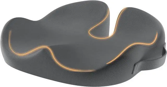 Main image of ProtoArc Seat Cushion for Tailbone Pain Relief, Office Chair Cushion, Coccyx Cushion, Ergonomic Memory Foam Seat Cushion for Home, Car, Pressure Relief Pad for Hip, Coccyx, All Day Comfort - Dark Gray