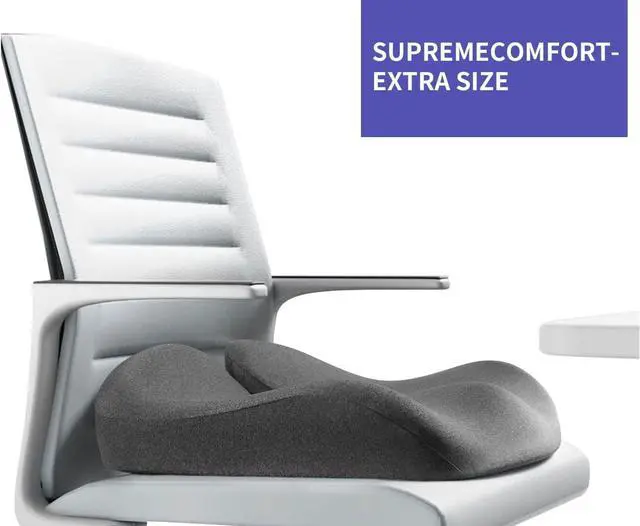 Alt view image 7 of 7 - SupremeComfort X-Large Gel Infused High Density Foam Seat Cushion for Office Chair, Kitchen Chair, Car Seats- Elevate Your Seating Experience -Pressure Sore and Tailbone Pain Relief