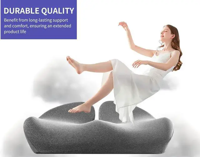 Alt view image 6 of 7 - SupremeComfort X-Large Gel Infused High Density Foam Seat Cushion for Office Chair, Kitchen Chair, Car Seats- Elevate Your Seating Experience -Pressure Sore and Tailbone Pain Relief