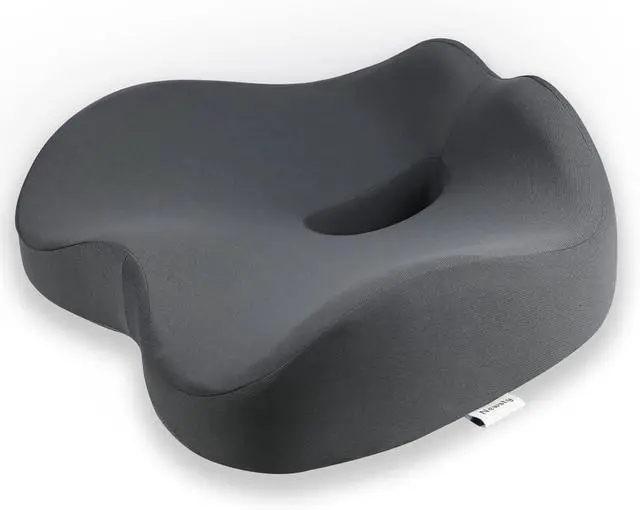Main image of Chair Seat Cushion, Memory Foam Cushions for Office Chair, Car Seat, Airplane, Relieving Pressure Tailbone Sciatica Back Pain for Long Sitting Office Workers, Car DriversGrey