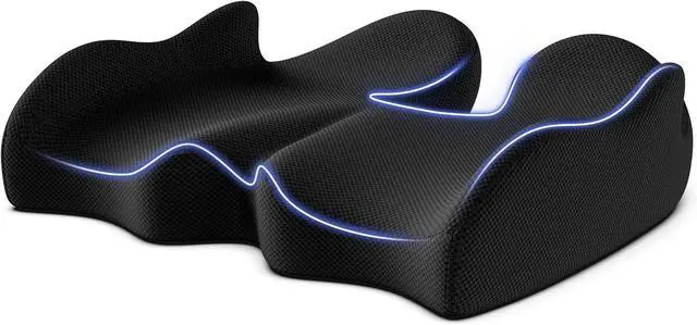 Main image of Seat Cushion, X Large Car Seat Cushion, Memory Foam Cushions for Office Chair, Chair Cushions for Tailbone Pain Relief & Pressure Relief Sciatica for Long Sitting