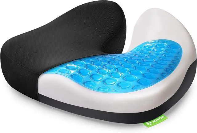Main image of AUVON Multi-Layer Gel Seat Cushion for Ideal Support & Softness, Cooling Memory Foam Chair Cushion for Hemorrhoid, Sciatica & Tailbone Pain Relief, Anti-Slip Back Seat Pillow