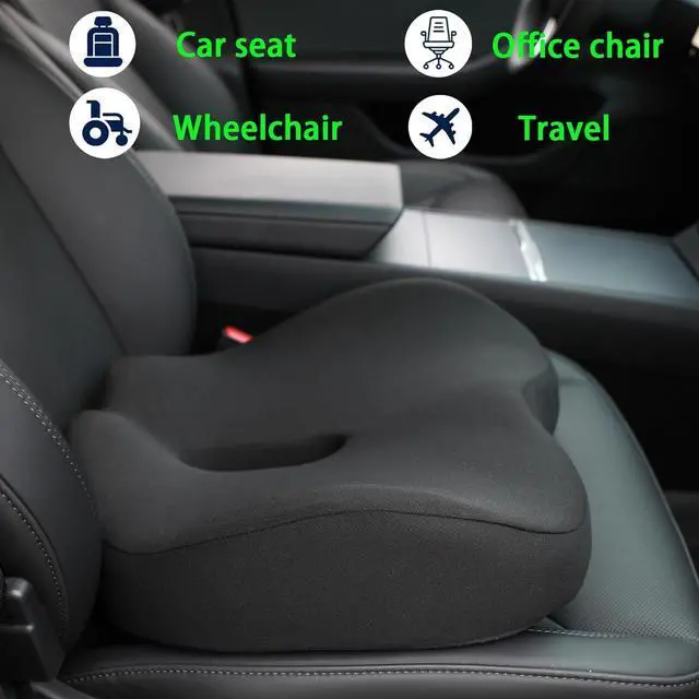 Alt view image 5 of 6 - Seat Cushions - Memory Foam Seat Cushions for Office Chairs - Pressure Relief Seat Cushion for Tailbone Pain Relief - Ergonomic Support for Long Sitting Workers & Car Seat Cushions for Drivers