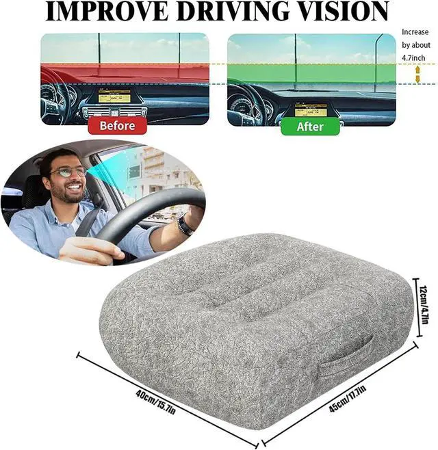 Alt view image 3 of 7 - Super Thicken Car Seat Cushion for Adults/Office Chair Cushions/Butt Pillow for Car Long Sitting,Portable Car Seat Pad Fatigue Relief Suitable for Trucks,Cars,Office Chairs,WheelchairsLight gray
