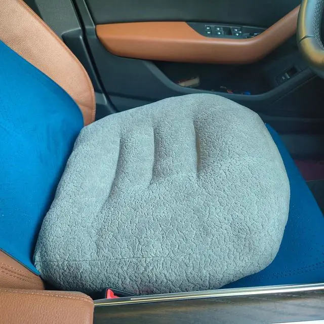 Alt view image 2 of 7 - Super Thicken Car Seat Cushion for Adults/Office Chair Cushions/Butt Pillow for Car Long Sitting,Portable Car Seat Pad Fatigue Relief Suitable for Trucks,Cars,Office Chairs,WheelchairsLight gray