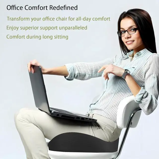 Alt view image 4 of 6 - Seat Cushions - Memory Foam Seat Cushions for Office Chairs - Pressure Relief Seat Cushion for Tailbone Pain Relief - Ergonomic Support for Long Sitting Workers & Car Seat Cushions for Drivers