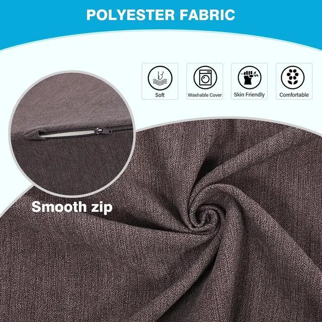 Alt view image 7 of 7 - TANYOO Back Support Pillow for Recliner Dual Layer Lumbar Support Pillow with Gel Memory Foam Ergonomic Orthopedic Couch Lumbar Cushions for Elderly Lower Back Pain Relief Washable Cover Brown