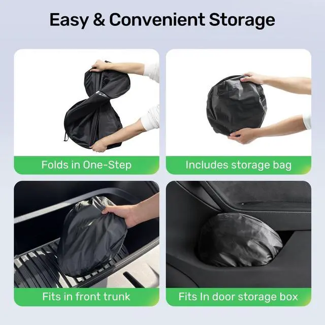 Alt view image 6 of 6 - 2025 Upgraded Zanch Car Front Windshield Sun Shade- Ultimate UV Protection & Heat Reduction|OEM Design|Innovative No Light Leakage Technology|Fit for Tesla Model Y Juniper