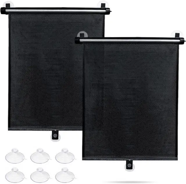 Main image of Sfee Car Window Shade for Side Windows, 2 Pack Sun Shade Retractable for Car Blocks Heat and UV Rays Glare Protection Roller Sunshade Visor for Baby, Kids, Pets, Passengers