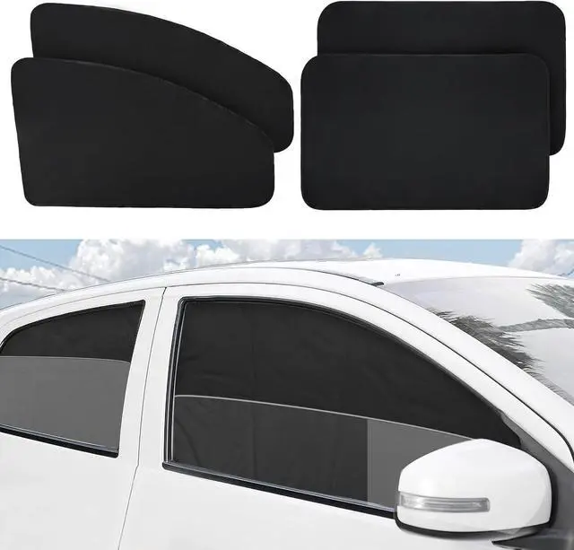 Main image of XCBYT Car Window Shades, 4 Pack Privacy Curtains, Sun Shades for Baby, 100% Light Block for Car, Camping, Napping, Sleeping, Breastfeeding, Cloth Changing