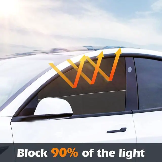 Alt view image 2 of 7 - XCBYT Car Window Shades, 4 Pack Privacy Curtains, Sun Shades for Baby, 100% Light Block for Car, Camping, Napping, Sleeping, Breastfeeding, Cloth Changing