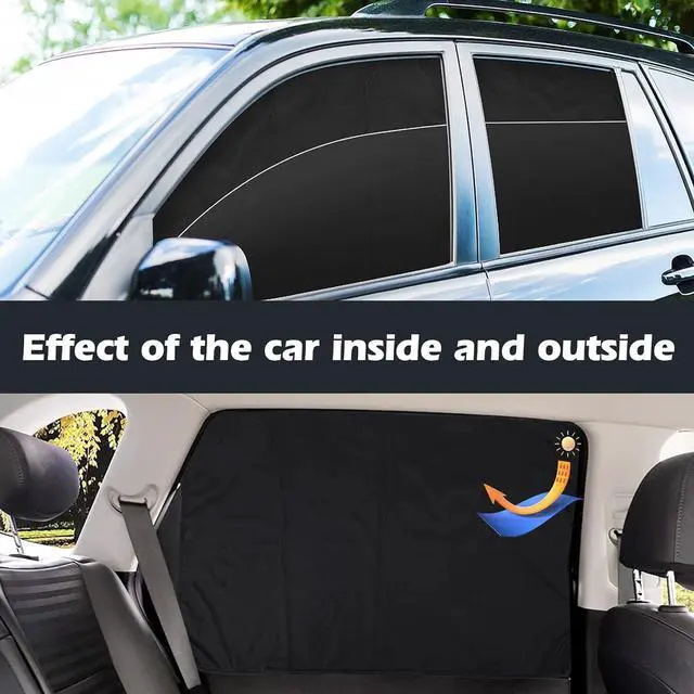 Alt view image 3 of 7 - XCBYT Car Window Shades, 4 Pack Privacy Curtains, Sun Shades for Baby, 100% Light Block for Car, Camping, Napping, Sleeping, Breastfeeding, Cloth Changing