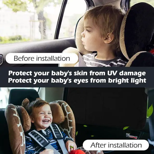 Alt view image 4 of 7 - XCBYT Car Window Shades, 4 Pack Privacy Curtains, Sun Shades for Baby, 100% Light Block for Car, Camping, Napping, Sleeping, Breastfeeding, Cloth Changing