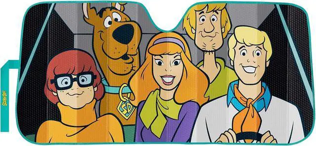 Main image of Plasticolor 003951R01 Warner Bros. Scooby-Doo Group Accordian Sunshade for Car Truck SUV, Silver