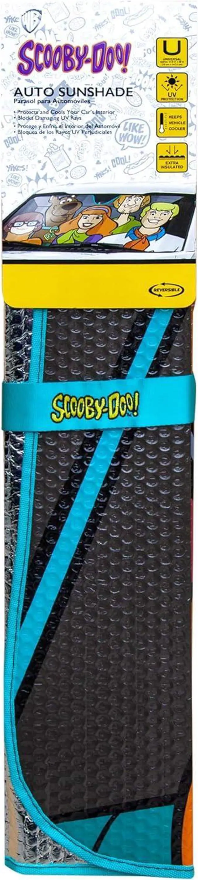 Alt view image 2 of 4 - Plasticolor 003951R01 Warner Bros. Scooby-Doo Group Accordian Sunshade for Car Truck SUV, Silver
