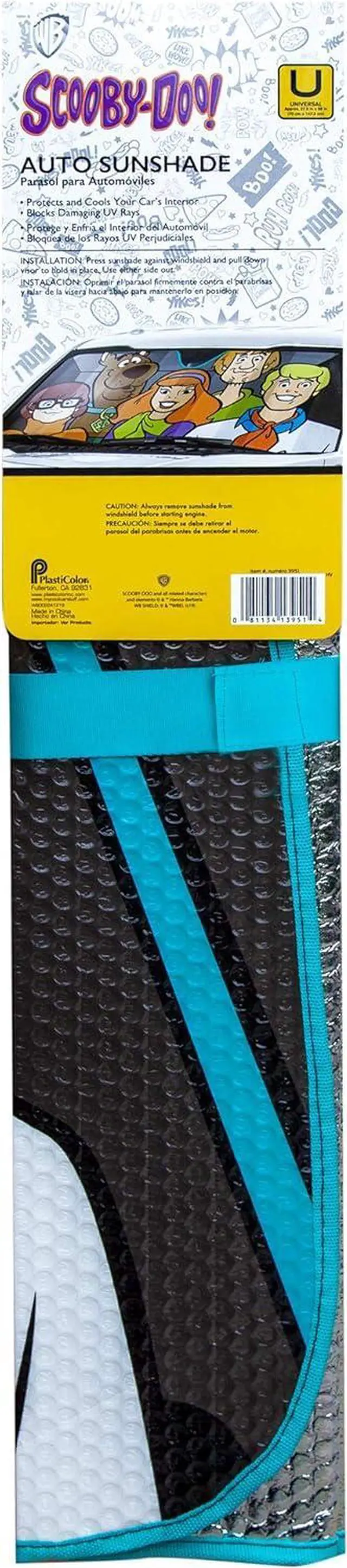 Alt view image 3 of 4 - Plasticolor 003951R01 Warner Bros. Scooby-Doo Group Accordian Sunshade for Car Truck SUV, Silver