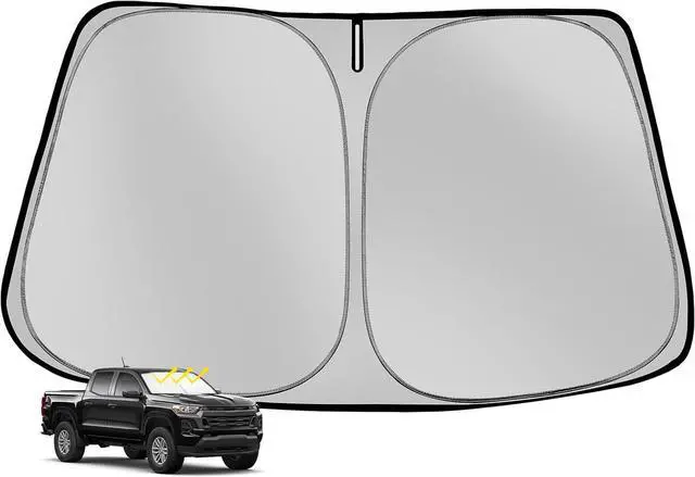 Main image of Windshield Sun Shade for 2023-2025 Che-vrolet/Chevy Colorado Foldable Sun Sunshade for Car Front Window Blocks UV Rays and Heat Automotive Interior Protector Custom Fit Accessories