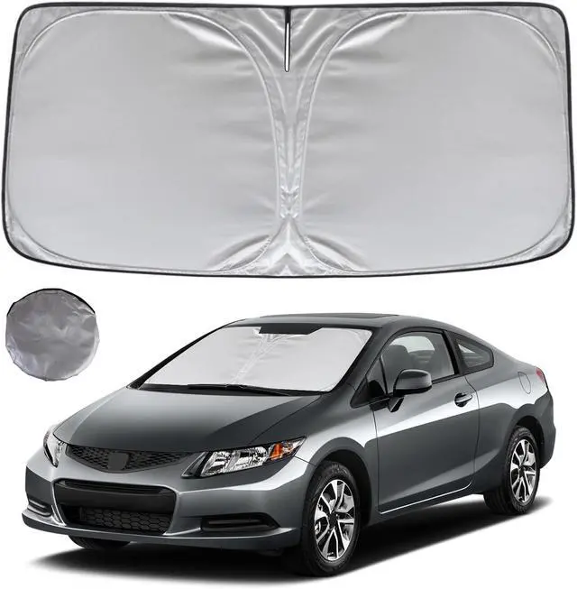 Main image of KAYZT Windshield Sun Shade for 2012-2015 Honda Civic Foldable Sunshade Front Window Custom Fit Car Accessories
