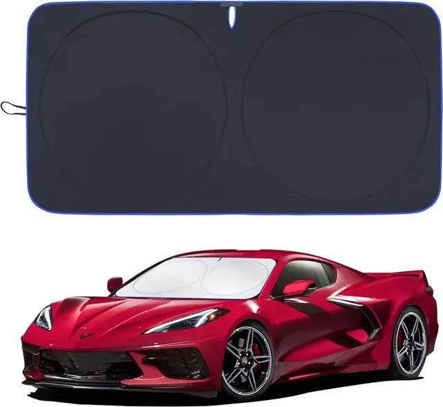 Main image of MORNYRAY Car Windshield Sun ShadeReflector Sunshade Offers Ultimate Protection for Car InteriorCool Reflective Sun BlockerFoldable Car Interior Accessories (Black, Small),(59 x 29 inches)