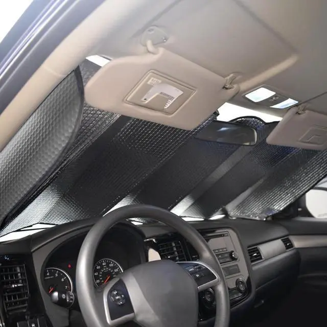 Alt view image 6 of 7 - Big Hippo Car Windshield Sun Shade-Jumbo/Standard Car Window Shades Keeps Vehicle Cool-Front UV Ray Protector Sunshade-Easy to Use Sun Shade-Silver(55.16"X 27.5")