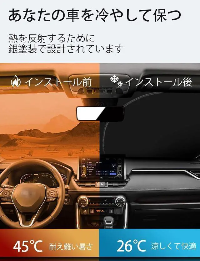 Alt view image 2 of 5 - Proadsy Windshield Sun Shade Custom Fit 2019-2024 2025 Subaru Forester SUV, Crossover, Base, Premium, Sport, Limited Accessories Foldable Front Sunshade Protector Blocks UV Rays Keep Car Cooler