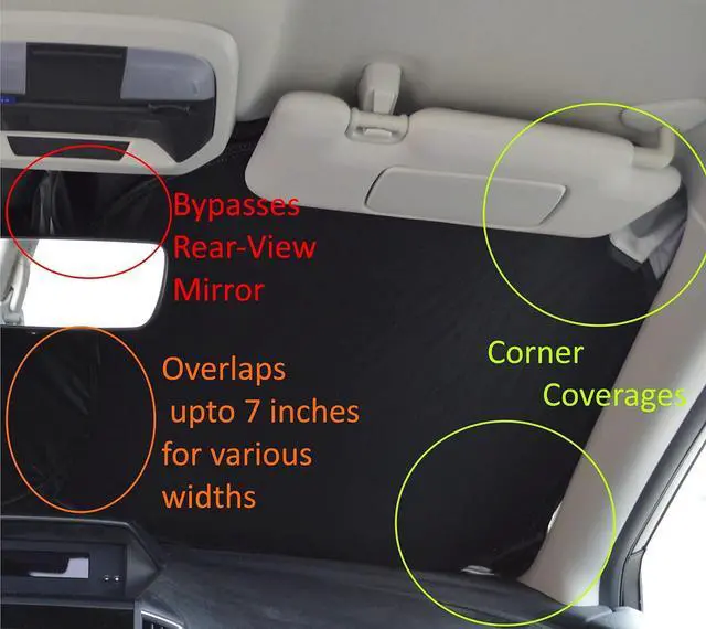 Alt view image 6 of 7 - Automotive Windshield Sunshades for Car Windshield Patented Foldable Sun Shade fits Truck SUV Front Window Shield Blocker Visor Protector Cover for Interior Accessories for Heat